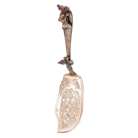 Лопатка д/пирожного "Бабочки" медная с чернью