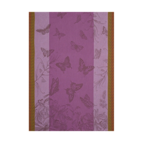 Полотенце для посуды, 60х80 см. 100% хлопок, фиолетовое, JARDIN DES PAPILLONS Le Jacquard Francais