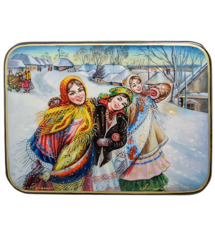 ШК-55/ 81 Шкатулка "Гуляние" Лидяева Л.