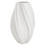 Ваза для цветов, 34 см, декоративная, фарфор P, белая, матовая, Волны, Ariel, Home & Style