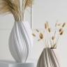 Ваза для цветов, 34 см, декоративная, фарфор P, белая, матовая, Волны, Ariel, Home & Style