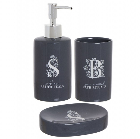 Набор для ванной комнаты Bath Rituals серый, D'casa