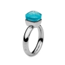 Кольцо Firenze aqua 17.2 мм 610073 BL/S Qudo