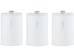 Набор банок для сыпучих продуктов Astor, белые, 1,45 л. 3 шт. Maxwell &amp; Williams