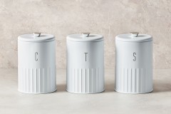 Набор банок для сыпучих продуктов Astor, белые, 1,45 л. 3 шт. Maxwell &amp; Williams