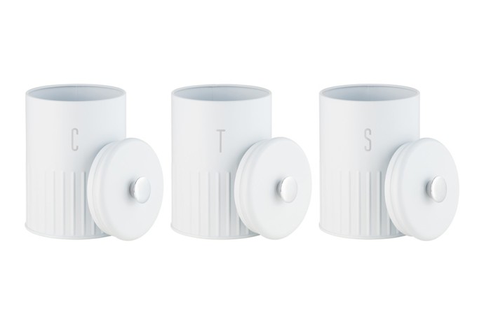 Набор банок для сыпучих продуктов Astor, белые, 1,45 л. 3 шт. Maxwell & Williams