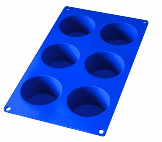 Форма для 6 маффинов, цвет синий, Lekue