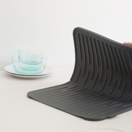 Силиконовый коврик для сушки посуды, Темно-серый Brabantia