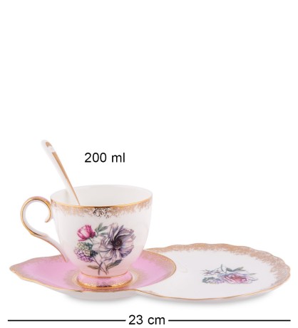 JK-126 Чайная пара "Цветок Неаполя" (Fiore Napoli Pavone)