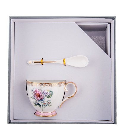 JK-126 Чайная пара "Цветок Неаполя" (Fiore Napoli Pavone)