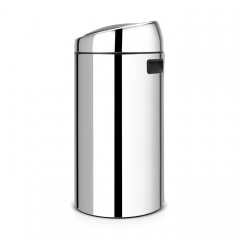 Двухсекционный мусорный бак Touch Bin (2х20 л), Стальной полированный Brabantia