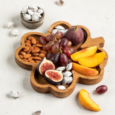 Uneca Менажница дубовая "Клевер", 22 х 19,8 х 2,4 см. Uneca