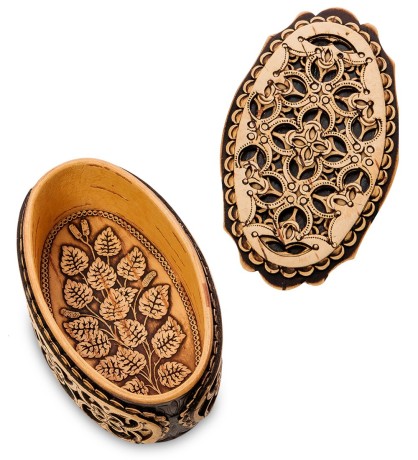 BST-410 Шкатулка прорезная (береста, прорезная)