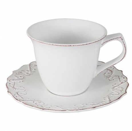 Чашка с блюдцем Винтаж (белый), 0,24л, IMARI