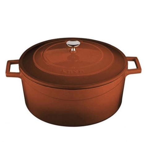 Кастрюля круглая, 20 см. оранжевый, Lava