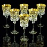 Бокалы для вина/воды IMPERIA, набор 6 шт, хрусталь/декор золото 24К