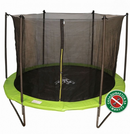 Батут DFC JUMP 10ft складной, c сеткой, цвет apple green