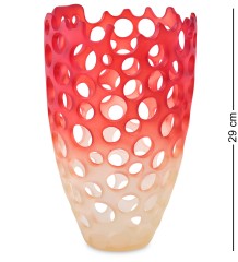 BMB- 71 Ваза &quot;Перфора Красный Омбре&quot; малый