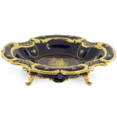 Ваза настольная, 47x35x12 см на ножках. AMANTE BLU, керамика