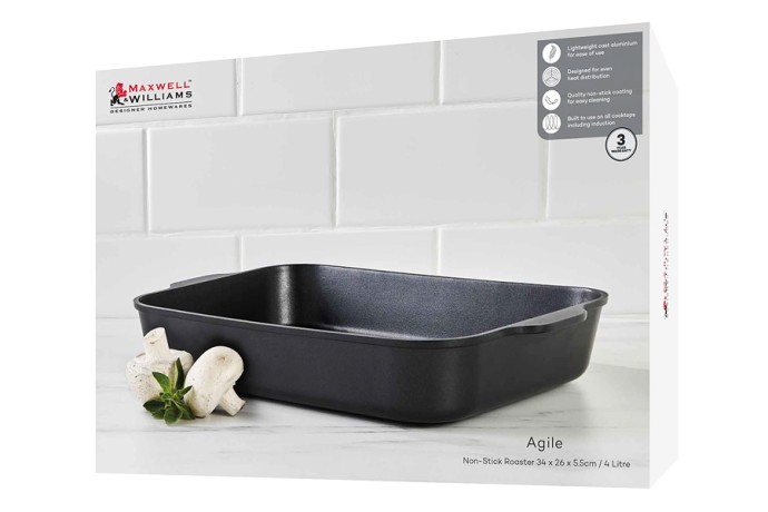Форма для запекания Agile, чёрная, 34x26x5,5 см. Maxwell & Williams