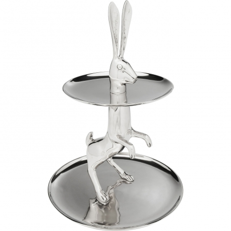 Этажерка декоративная Bunny, коллекция "Банни" 34*44*34, Алюминий, Серебряный