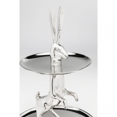 Этажерка декоративная Bunny, коллекция "Банни" 34*44*34, Алюминий, Серебряный