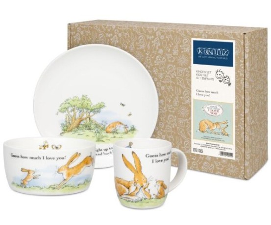 Набор детской посуды "Угадай, как сильно я тебя люблю" Koenitz