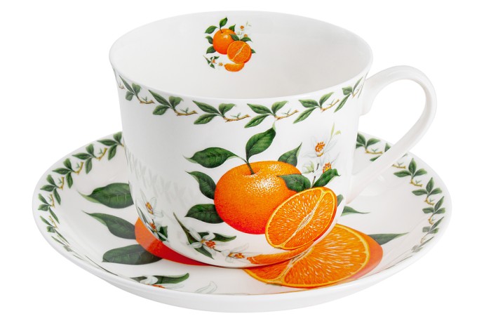 Чашка с блюдцем Апельсин, 480 мл. Maxwell & Williams