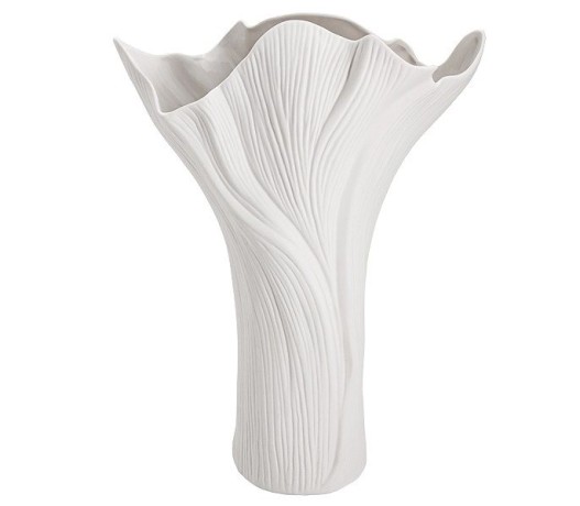 Ваза для цветов, 34 см, декоративная, фарфор P, белая, матовая, Факел, Diana, Home & Style