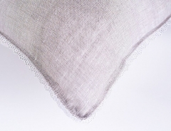 Подушка средняя, с бамбуком и чехлом из натурального льна "Дивный лен", 68х68 см. Natures