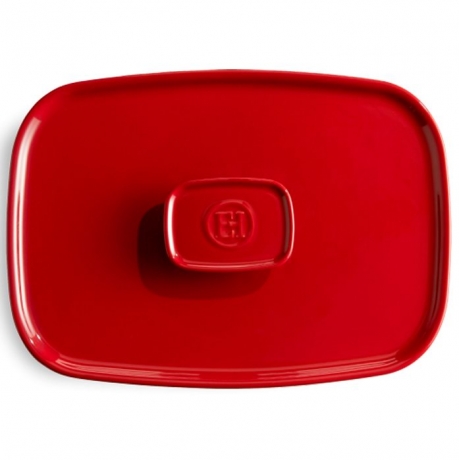 Крышка большая Emile Henry, 30,5x22,5x3 см. к форме, цвет гранат