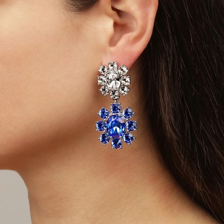 Серьги LINA SS SAPPHIRE/CRYSTAL