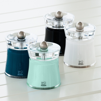 Набор: Мельницы для соли и перца Bali, 8 см. цвет :салатовый и розовый, Peugeot