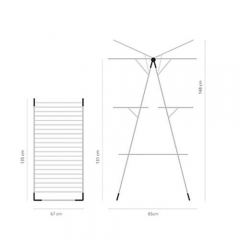 Трехъярусная напольная сушилка (23 м навески), Слоновая кость Brabantia