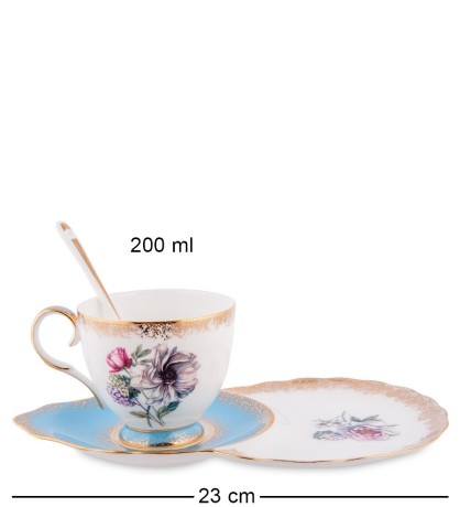 JK-133 Чайная пара "Цветок Неаполя" (Fiore Napoli Pavone)