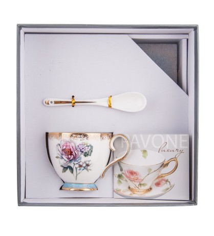 JK-133 Чайная пара "Цветок Неаполя" (Fiore Napoli Pavone)