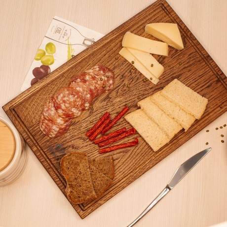 Доска разделочная прямоугольная, 33х23х1,8 см. дуб, Uneca