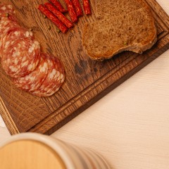 Доска разделочная прямоугольная, 33х23х1,8 см. дуб, Uneca