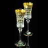 Бокалы для шампанского IMPERIA, набор 2 шт, хрусталь/декор золото 24К