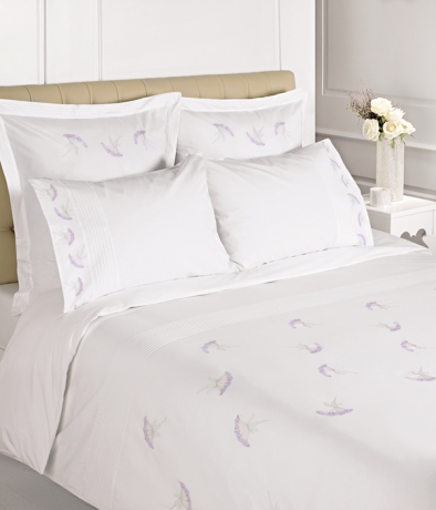 Комплект постельного белья "GARDENIA" BOVI перкаль, белый, евро