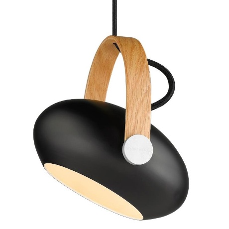 Светильник подвесной D.C, O26, черный/дуб, Halo Design