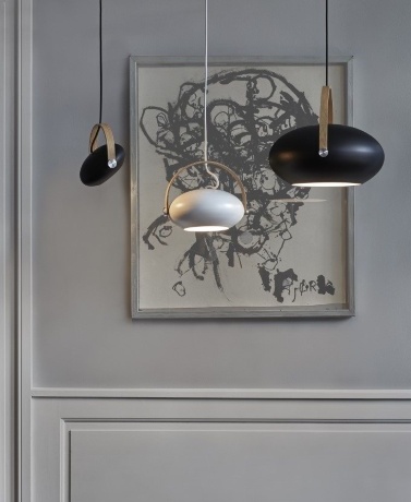 Светильник подвесной D.C, O26, черный/дуб, Halo Design