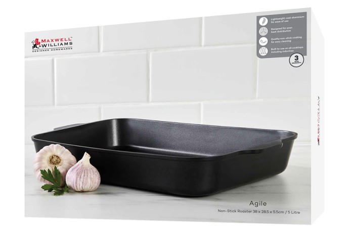 Форма для запекания Agile, чёрная, 38x28,5x5,5 см. Maxwell & Williams