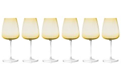 Набор бокалов для вина Opium, янтарный, 0,55 л. 6 шт. Le Stelle
