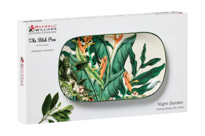 Блюдо овальное Ночной сад, 35х19 см. Maxwell & Williams