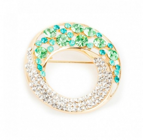 Брошь Круг FAN-06548.7 BR/G Shadore