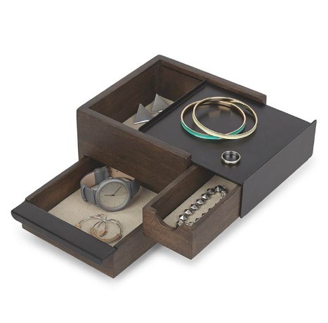 Шкатулка для украшений Stowit Mini, чёрная Umbra