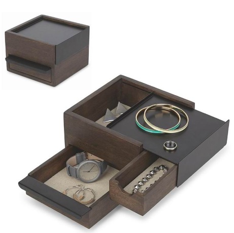 Шкатулка для украшений Stowit Mini, чёрная Umbra