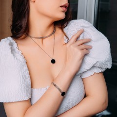 Колье Onyx B2105NM-N01.1 BW/S Fiore Luna