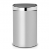 Мусорный бак Touch Bin New (40 л), Серый металлик, крышка стальная полированная Brabantia